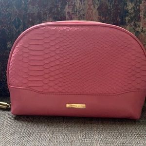 Pink cosmetic pouch